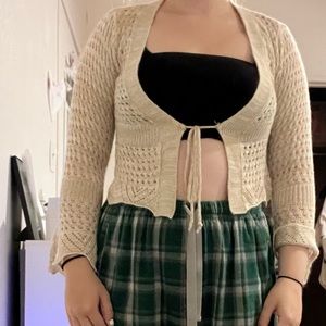 Cream Crochet Cardigan Size S